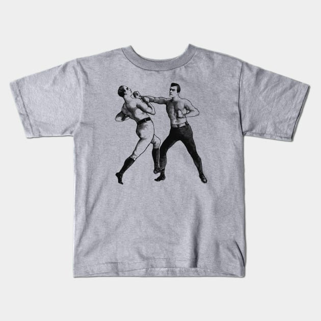 Old-School Boxers Fighting Kids T-Shirt by warishellstore